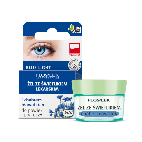 Augenlid- und Unteraugengel mit Augentrost und Kornblume Panthenol FLOSLEK