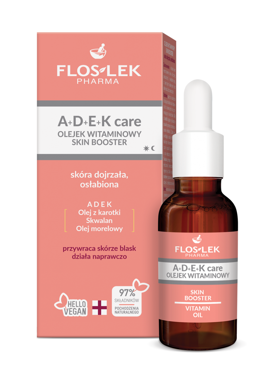 A+D+E+K care Skin Booster vitamin oil 30 ml - FLOSLEK