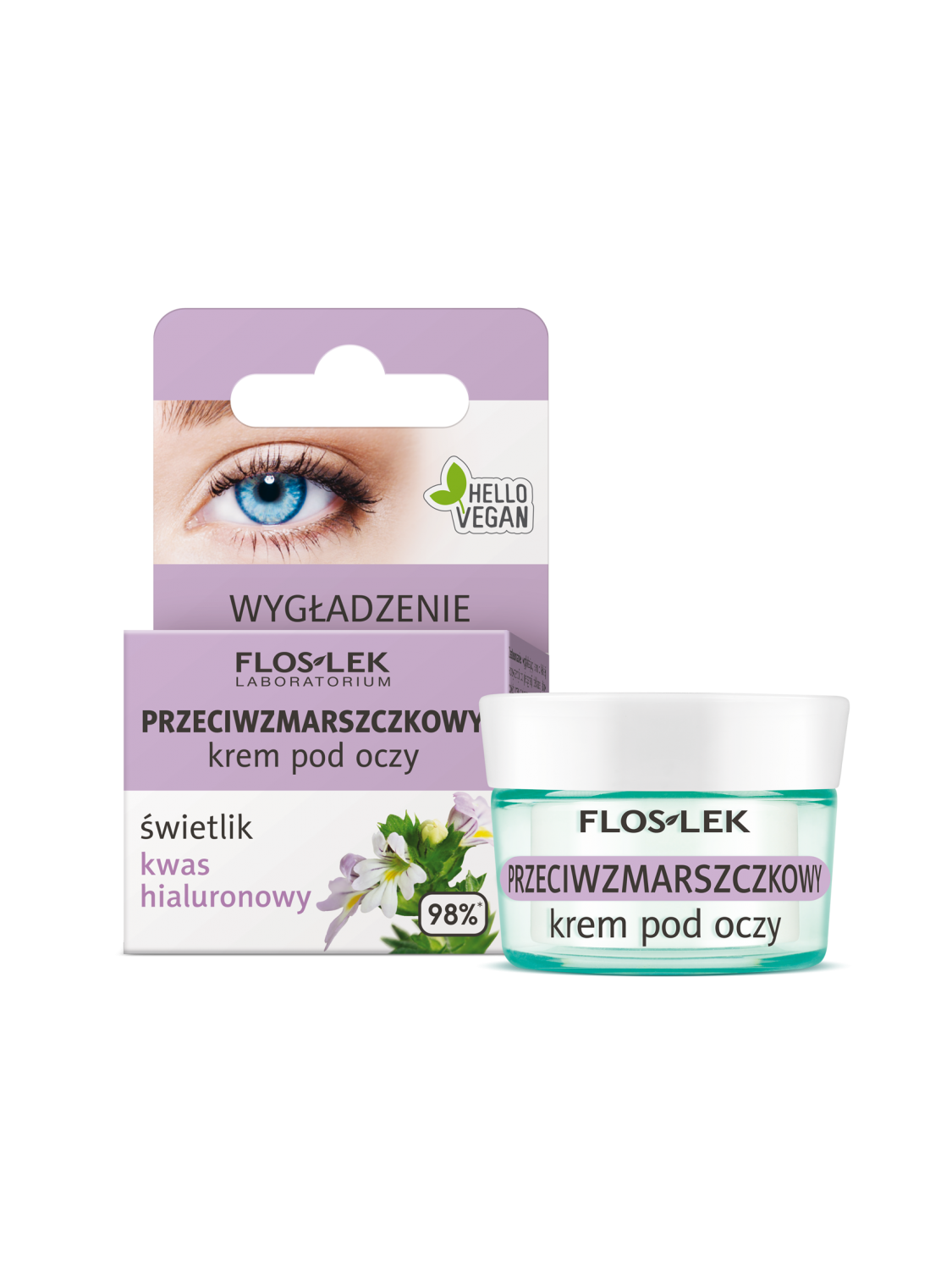 FLOSLEK Крем для шкіри навколо очей з гіалуроновою кислотою проти зморшок