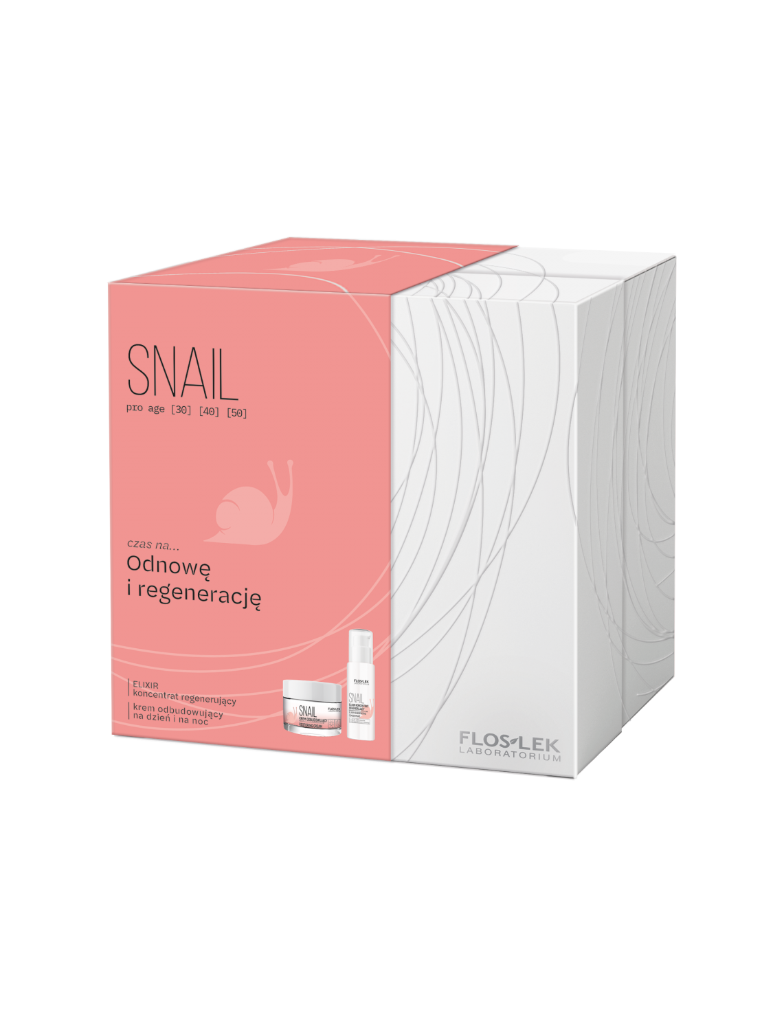 SNAIL set: ELIXIR concentrate + Regenerating restorative day and night cream - FLOSLEK