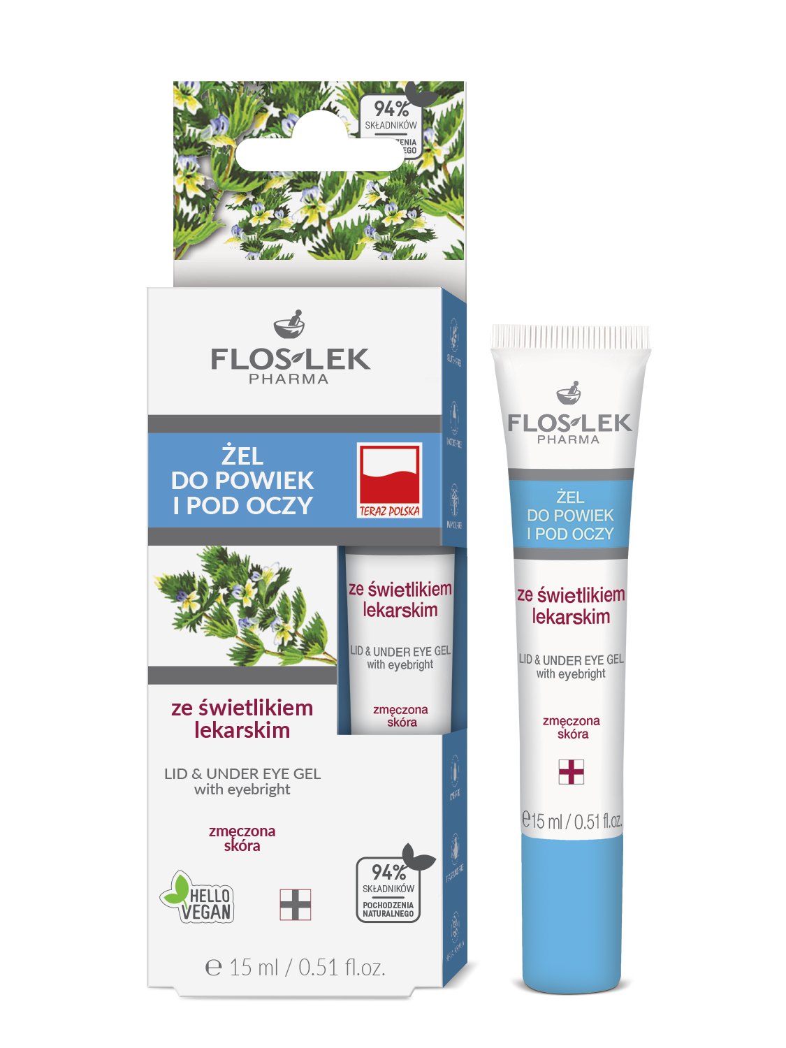FLOSLEK Eyelid and Under Eye Gel with Eyebright