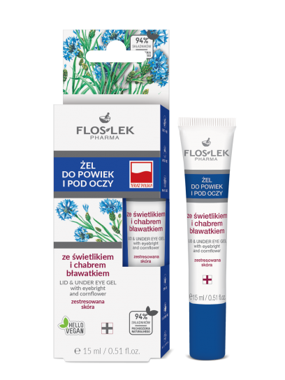 FLOSLEK Eyelid and Under Eye Gel with Eyebright and Cornflower