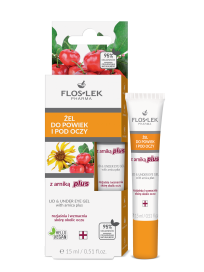 Гель для повік та під очима з арнікою проти темних кіл FLOSLEK 15мл