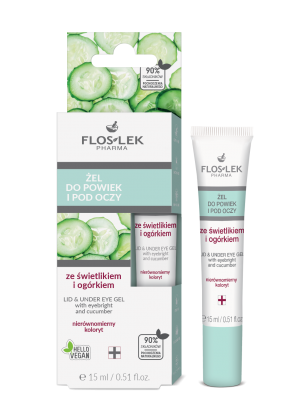 Eyelid and under-eye gel with Eyelid and Cucumber to even out skin tone FLOSLEK 15ml