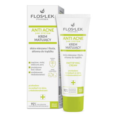 アンチアクネ 24時間システム マティファイングクリーム 50ml - Floslek
