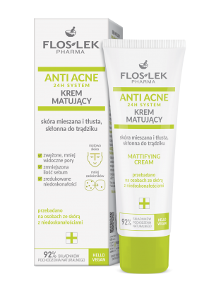 アンチアクネ 24時間システム マティファイングクリーム 50ml - Floslek