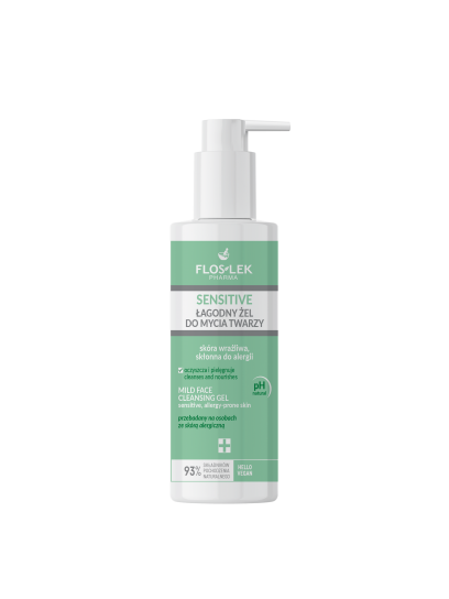 Gentle face wash gel with panthenol for sensitive skin SENSITIVE - FLOSLEK