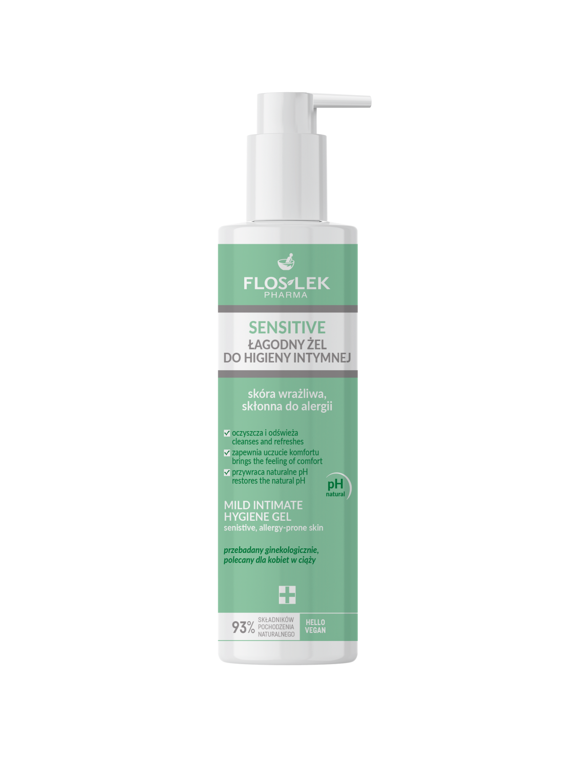 Mild intimate hygiene gel for sensitive skin - 225 ml - Floslek