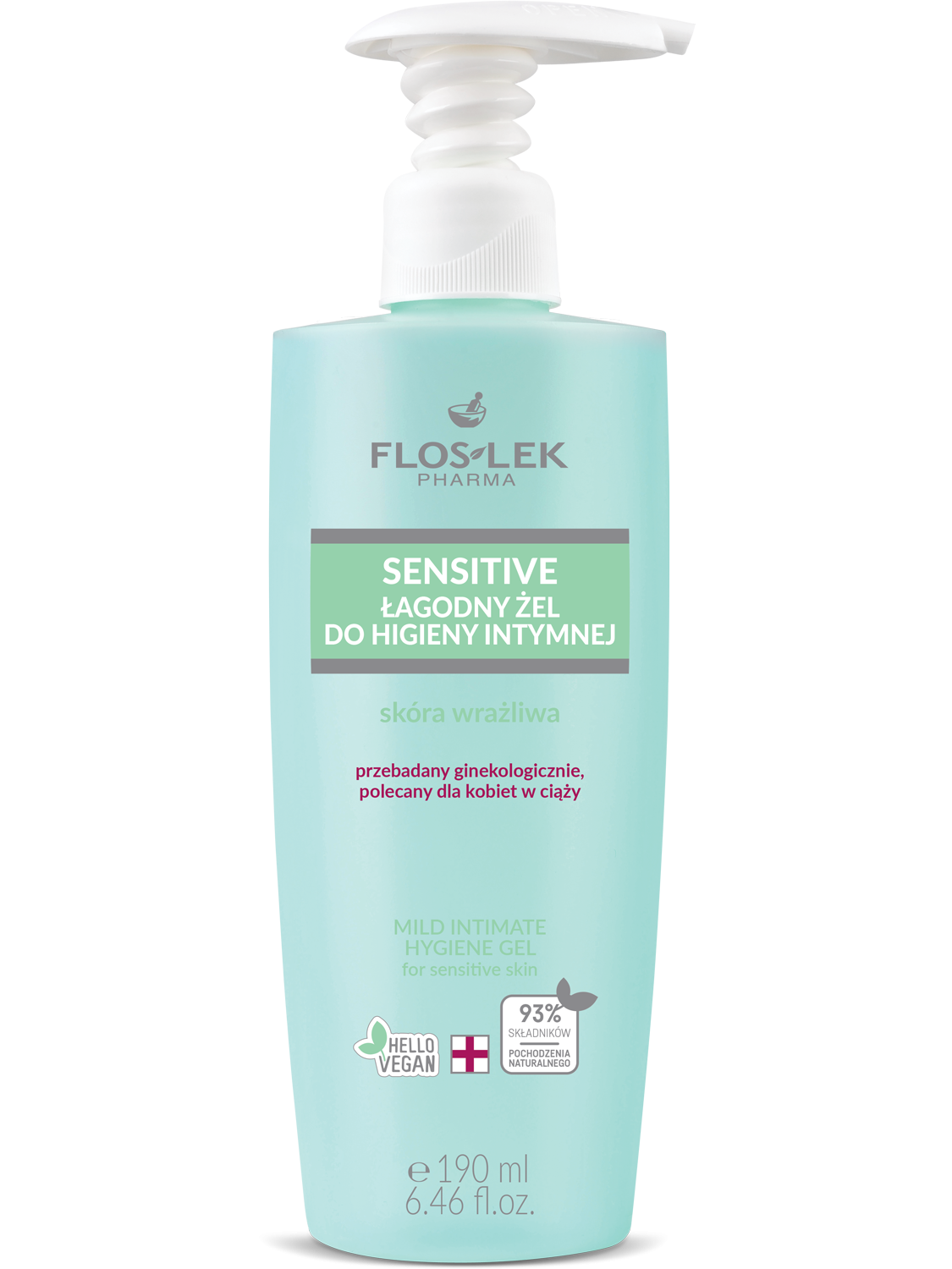 Mild intimate hygiene gel for sensitive skin - 200 ml - Floslek