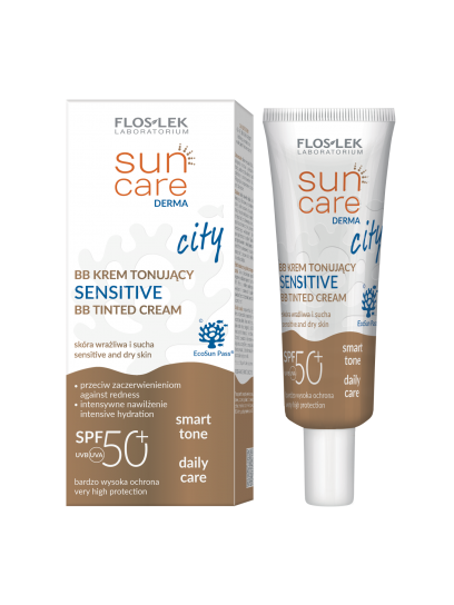 SUN CARE Derma CITY BB Krem tonujący SENSITIVE SPF 50+ 30 ml - Floslek