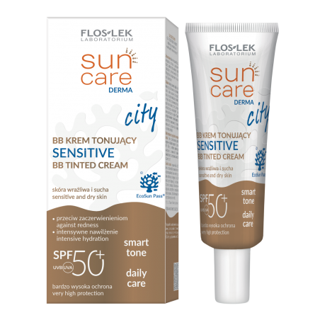 SUN CARE Derma CITY BB тональний крем SENSITIVE SPF 50+ 30 мл - Floslek