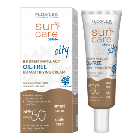 SUN CARE Derma Oil-Free BB Mattifying Cream SPF 50+ 30ml - Floslek