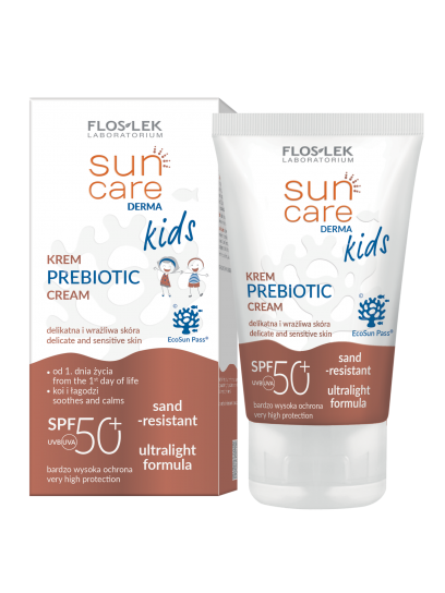 SUN CARE Derma KIDS Krem PREBIOTIC SPF 50+ od 1. dnia życia 50ml - Floslek