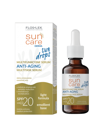 SUN CARE Derma SUN DROPS Multifunktionales ANTI-AGING Serum SPF 20 30ml - Floslek