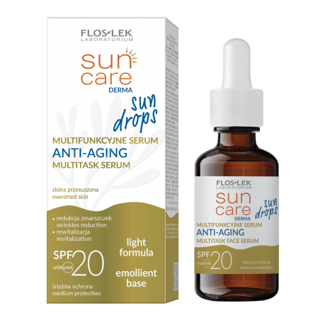 SUN CARE Derma SUN DROPS Multifunkcyjne serum ANTI-AGING SPF 20 30ml - Floslek