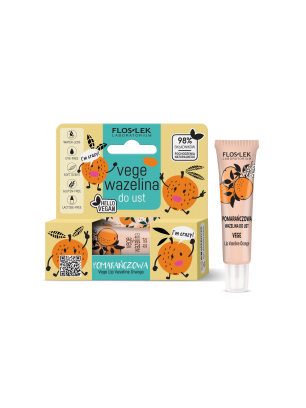 #vege lip care Wazelina Vege do ust POMARAŃCZOWA 10g - FLOSLEK