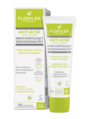 ANTI ACNE 24H System Krem korygujący niedoskonałości 50 ml - Floslek