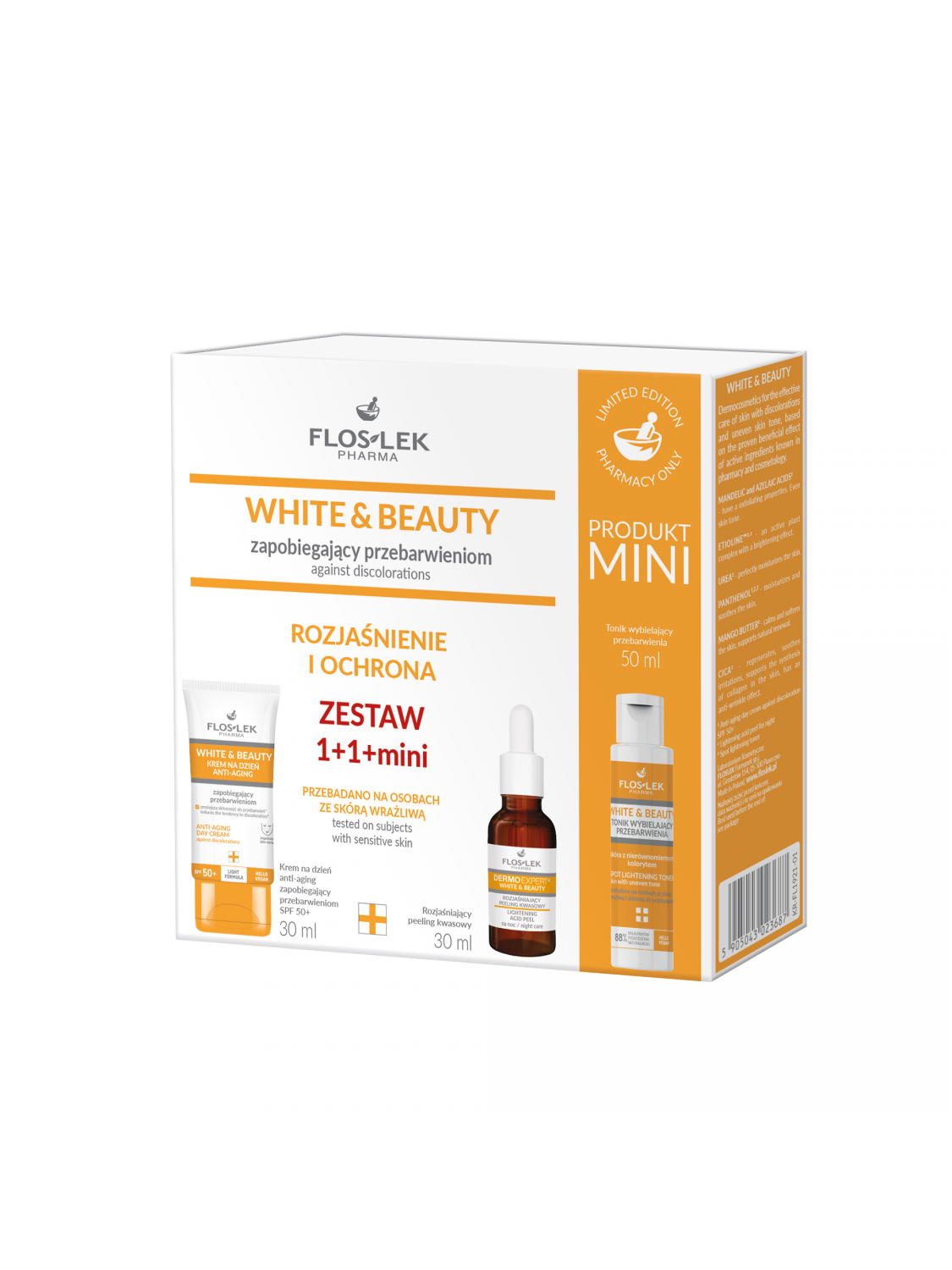 WHITE&BEAUTY WHITE&BEAUTY anti-pigmentation set - Brightening and protection 1 +1 + mini - Floslek