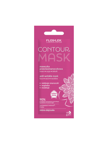 CONTOUR. Maseczka przeciwzmarszczkowa twarz, szyja dekolt 6 ml - Floslek