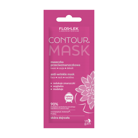 CONTOUR. Maseczka przeciwzmarszczkowa twarz, szyja dekolt 6 ml - Floslek