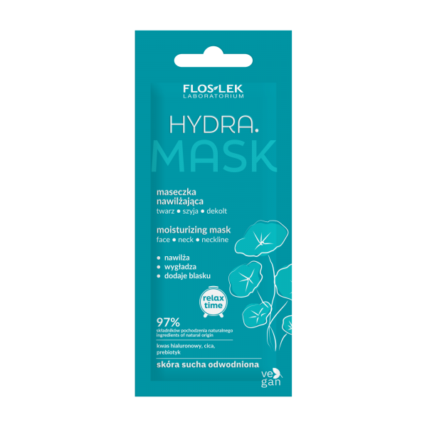 HYDRA. Увлажняющая маска для лица, шеи и декольте 6 мл - Floslek