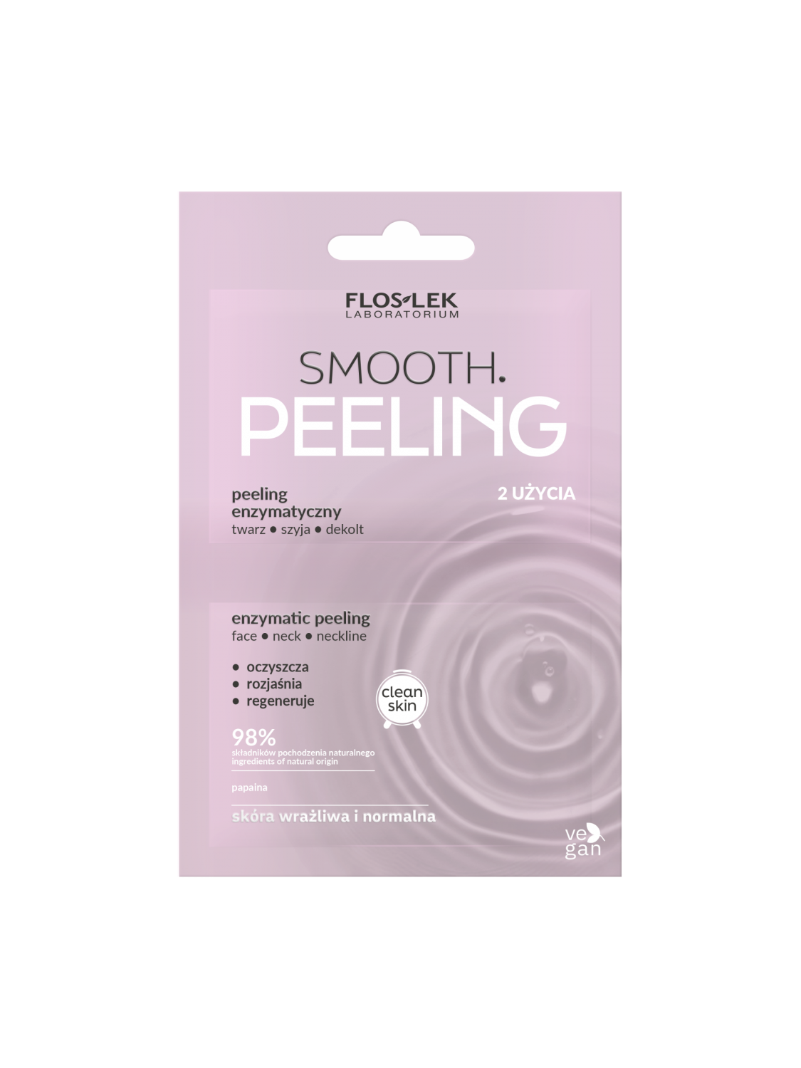 SMOOTH enzyme peeling for face, neck and décolleté 2x4 ml - Floslek