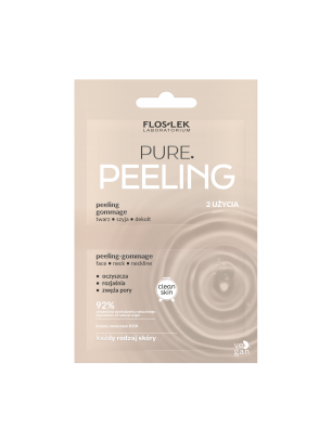 PURE peeling-gommage twarz, szyja dekolt 2x4 ml - Floslek