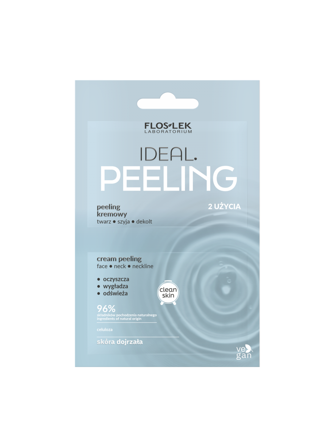 IDEAL Creme-Peeling für Gesicht, Hals und Dekolleté 2x4 ml - Floslek