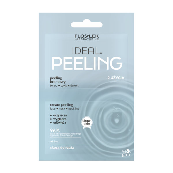 IDEAL Krémový peeling na obličej, krk a dekolt 2x4 ml - Floslek
