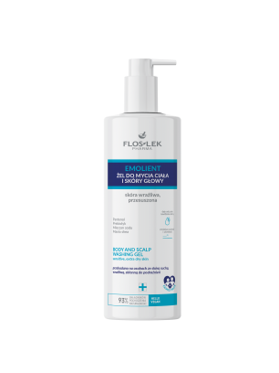 エモリエント ボディ＆スカルプ ウォッシュジェル 敏感肌・乾燥肌用 400ml - Floslek