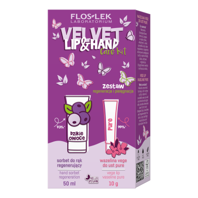 LIP & HAND CARE - zestaw VELVET Regeneracja i Pielęgnacja - Floslek