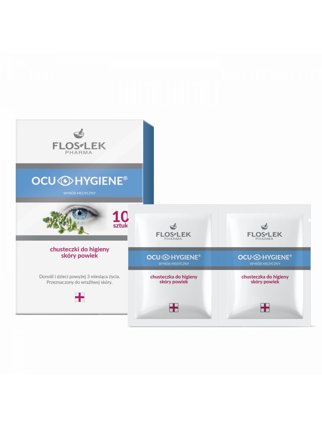 OCU HYGIENE™ Augenlidhauttücher 10 Stück Medizinprodukt - Floslek