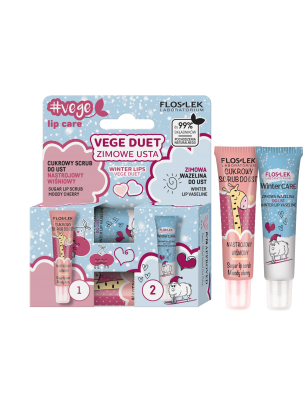 vege lip care VEGE DUET Zimowe Usta (Cukrowy scrub + wazelinka) - Floslek