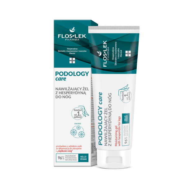 PODOLOGY care Зволожуючий гель з гесперидином для ніг 80г - Floslek