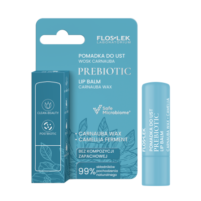PREBIOTIC LIP CARE Prebiotická rtěnka s karnaubským voskem 4g - Floslek
