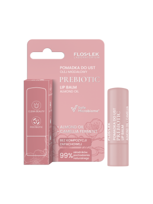 PREBIOTIC LIP CARE Prebiotyczna pomadka do ust olej migdałowy 4g - Floslek