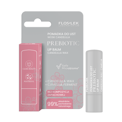 PREBIOTIC LIP CARE Prebiotická balzám na rty vosk candelilla 4g - Floslek