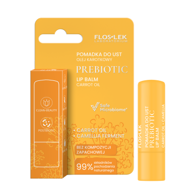 PREBIOTIC LIP CARE Пребіотична помада з каротиновою олією 4г - Floslek