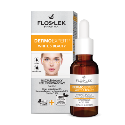 Floslek WHITE &amp; BEAUTY Освітлюючий нічний кислотний пілінг