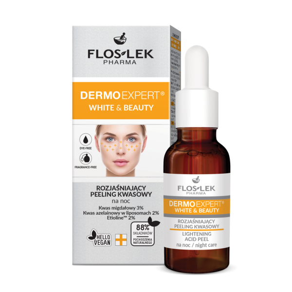 Floslek WHITE & BEAUTY Aufhellendes Nacht-Säure-Peeling