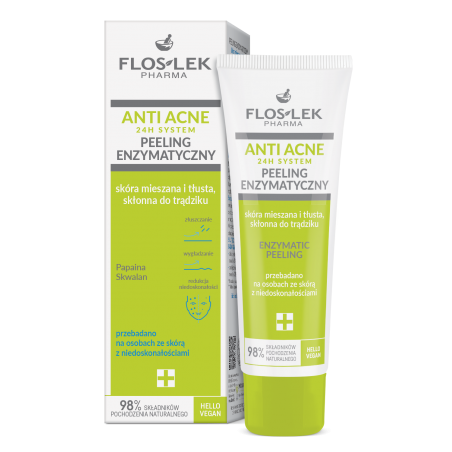 Floslek ANTI ACNE 24H System Enzymatic peeling 50 ml - Floslek