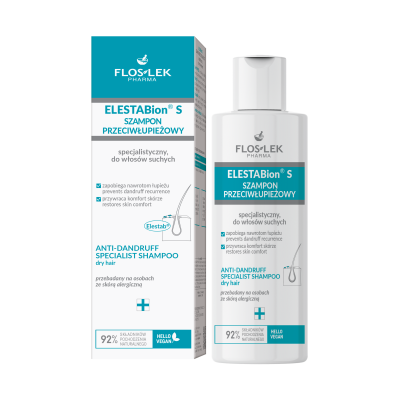 Floslek ELESTABion® S - Dermatologický šampon - suché a silné lupy