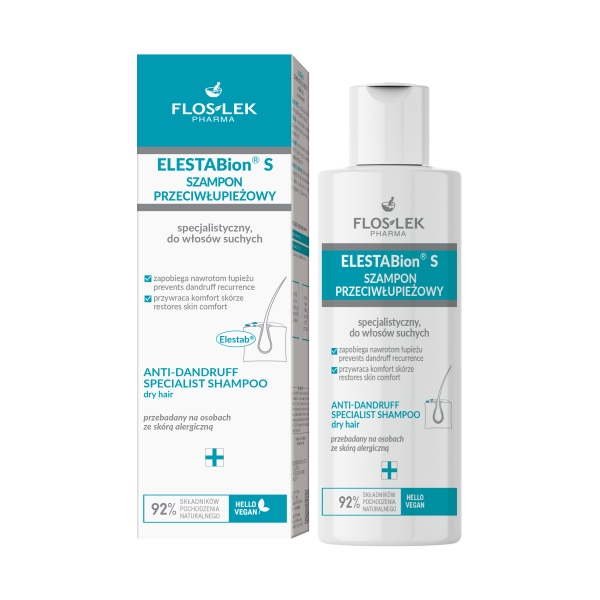 Floslek ELESTABion S - Dermatological shampoo - dry and scabby dandruff