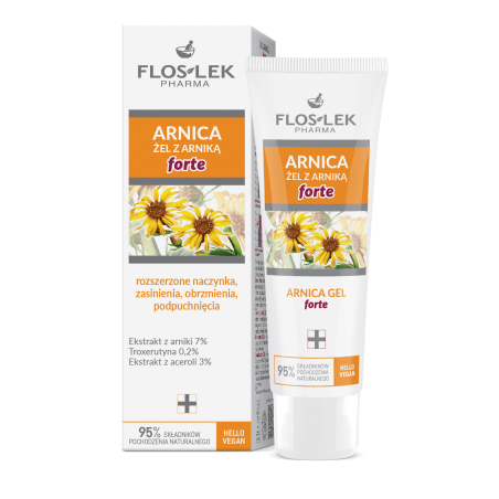 ARNICA® Żel z arniką forte na rozszerzone naczynka, zasinienia, obrzmienia, podpuchnięcia 50 ml - Floslek