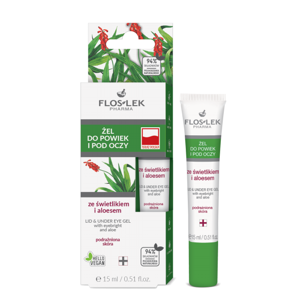 FLOSLEK Eyelid and Under Eye Gel with Eyebright and Aloe Vera