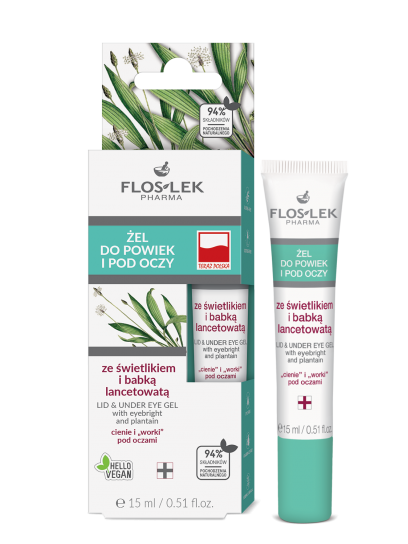 FLOSLEK Eyelid and Under Eye Gel with Eyebright and Plantain