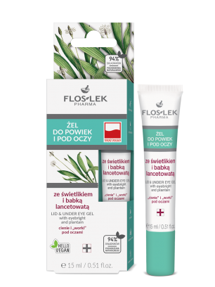 FLOSLEK Eyelid and Under Eye Gel with Eyebright and Plantain