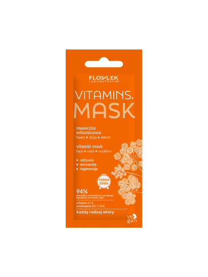 VITAMINS. Maseczka witaminowa twarz, szyja dekolt 6 ml - Floslek