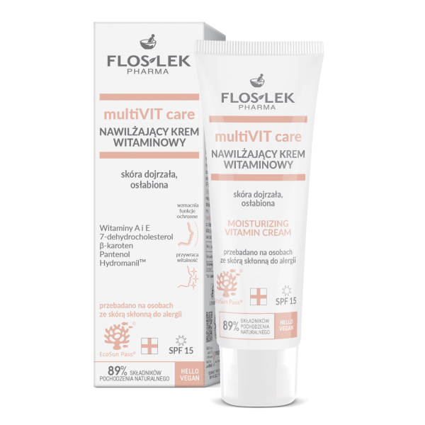 multiVIT care Зволожуючий вітамінний крем SPF 15 50 мл - FLOSLEK