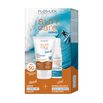 Набір SUN CARE Derma BEACH Comfort Cream SPF 50 + COOL Зволожуючий крем AQUA MARINE - Floslek